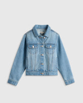 Girls 100% Organic Cotton Denim Jacket - 6 / Light Wash