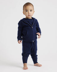 Washable Cashmere Full Zip Hoodie - 3-6M / True Navy