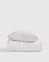 Organic Cotton Gauze Toddler Quilt & Sham Set - One Size / White