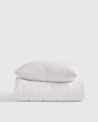 Organic Cotton Gauze Toddler Quilt & Sham Set - One Size / White