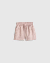100% European Linen Drawstring Shorts - 6 / Vintage Pink Chambray