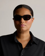 Brisbane Polarized Acetate Sunglasses - Standard / Black with Grey lens