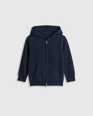 Washable Cashmere Full Zip Hoodie - 2T / True Navy