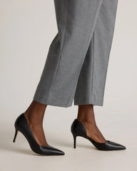 Italian Leather 75mm d'Orsay Pump - 5 / Black