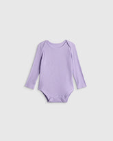 Softest Rib Long Sleeve Bodysuit - 0-3M / Violet Mist