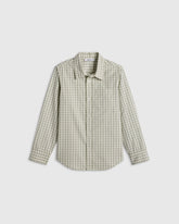 100% Cotton Poplin Printed Long Sleeve Button Down - 2T / Sage Gingham