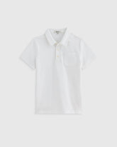 Organic Cotton Short Sleeve Pique Polo - 6 / White