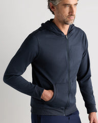 Flowknit Performance Full-Zip Chest Pocket Hoodie - XS / Heather Deep Navy