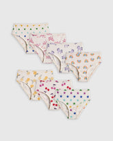 Girls 100% Organic Cotton Brief 7-Pack - 6 / Girl Multi Pack