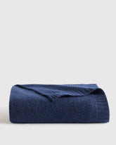 Mongolian Cashmere Luxe Knit Baby Blanket - One Size / True Navy