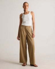 Drapey Twill Pleated Trouser - 0 / Baywood