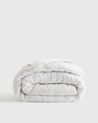 European Linen Dream Quilt - Twin / White