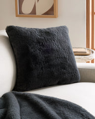 Luxury Faux Fur Pillow Cover - 20x20 / Slate