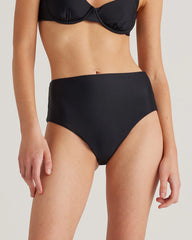 Italian High-Rise Bikini Bottom - XS / Black
