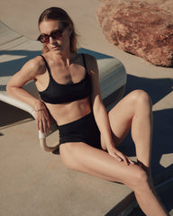 Italian High-Rise Bikini Bottom - XS / Black