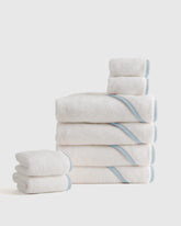 Organic Turkish Cotton Baby Bath Bundle 8-Pack - One Size / Light Blue