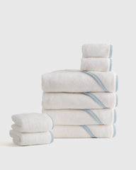 Organic Turkish Cotton Baby Bath Bundle 8-Pack - One Size / Light Blue