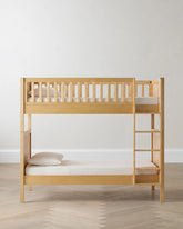 Natural Wood Twin over Twin Convertible Bunk Bed - One Size / Natural Wood