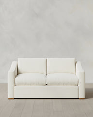 Hollis Slope Arm Sofa in Performance Chenille Linen Blend - 72" / Snow