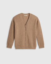 Washable Cashmere Oversized Fisherman Cardigan - 10 / Oatmeal