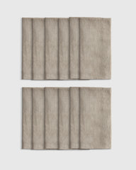 European Linen Wide-Hem Napkins (Set of 12) - One Size / Willowleaf Gingham