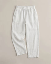 100% European Linen Pants - XS / White