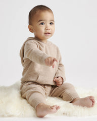 Washable Cashmere Hoodie - 9-12M / Oatmeal