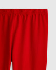 Organic Cotton Leggings - 6 / Red