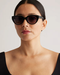 Capri Polarized Acetate Sunglasses - Standard / Black with Grey Gradient lens