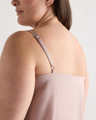 Washable Stretch Silk V-Neck Cami - 1X / Vintage Pink