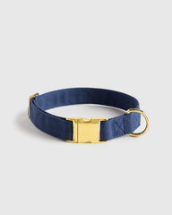 100% Cotton-Wrapped Nylon Dog Collar - XS / Navy