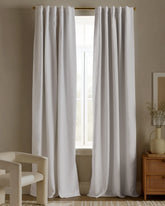 European Linen True Blackout Curtain - Single Panel - 48x84 / White
