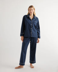 100% Cotton Pajama Set - XS / Navy
