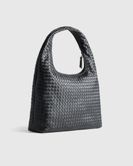Elodie Handwoven Shoulder Bag - One Size / Black