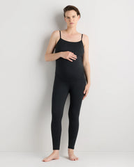 Ultra-Soft Maternity Jumpsuit - XS / Heather Black