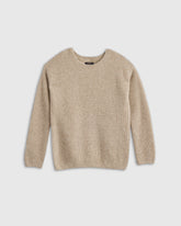 Washable Cashmere Fisherman Tunic Sweater - 6 / Oatmeal