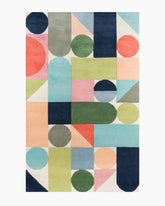 Bold Shapes Hand-Tufted Wool Rug - 3'6" x 5'6" / Multi