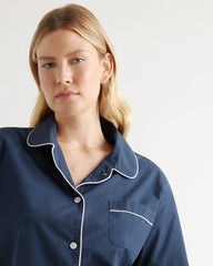 100% Cotton Pajama Set - XS / Navy