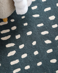 Painterly Dots Hand-Tufted Wool Rug - 3'6" x 5'6" / Navy