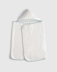 Organic Turkish Cotton Kids Hooded Towel Set 4-Pack - One Size / Light Blue
