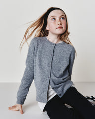 Washable Cashmere Cardigan - 6 / Heather Grey