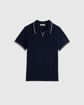 Boys 100% Organic Cotton Short Sleeve Sweater Polo - 6 / Navy