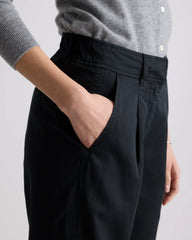 Drapey Twill Tapered Trouser - 0 / True Black
