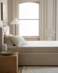 European Linen Chambray Fitted Sheet Set - Twin / Natural