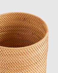 Handwoven Rattan Bathroom Accessories Set - One Size / Natural