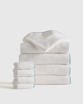 Organic Turkish Cotton Kids Bath Bundle 8-Pack - One Size / Light Blue