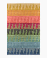 Rainbow Geo Hand-Tufted Rug - 3'6" x 5'6" / Red Multi