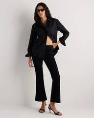 Italian Leather 75mm Slingback Heeled Sandal - 5 / Black