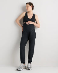 Ultra-Soft Maternity Joggers - XS / Heather Black