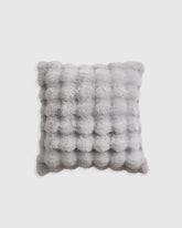 Ruched Faux Fur Pillow Cover - 20x20 / Glacier